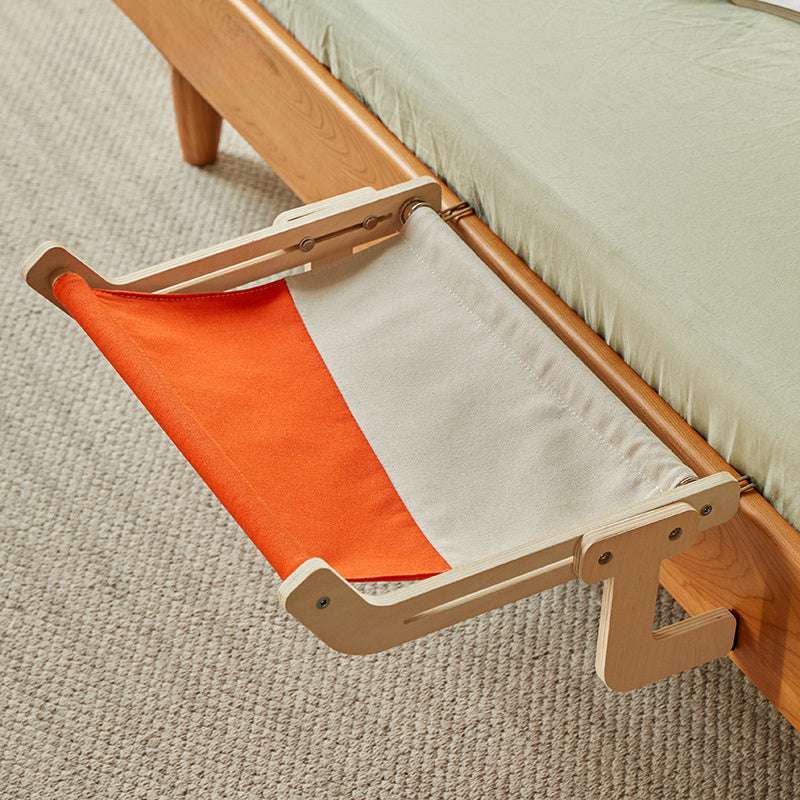 Minimalist cat hammock setup offering a soft lounging spot for indoor pets.