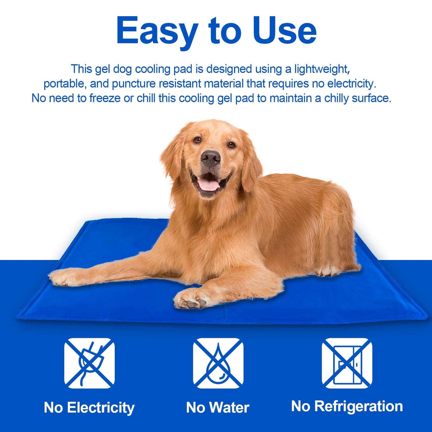 Non-electric pet cooling mat for indoor or crate use