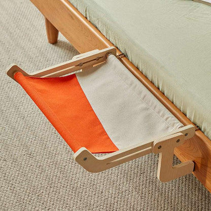 Minimalist cat hammock setup offering a soft lounging spot for indoor pets.