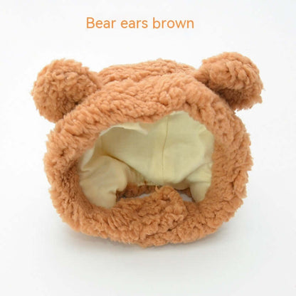 Cat fashion hat with soft material and bear ears