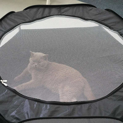 Removable and washable cat tent with foldable tunnel