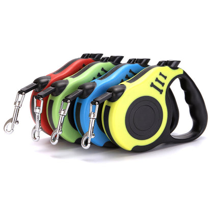 Durable retractable pet leash with anti-slip handle for small and medium dogs
