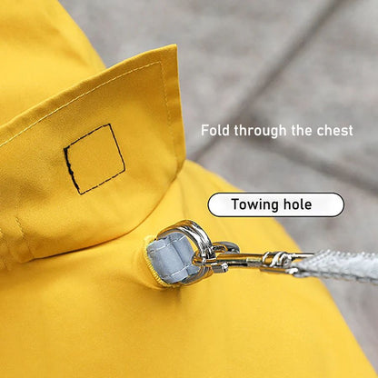 Functional and fashionable dog rain jacket for outdoor use