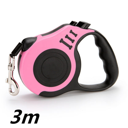 Flexible nylon retractable leash for safe and controlled pet walks