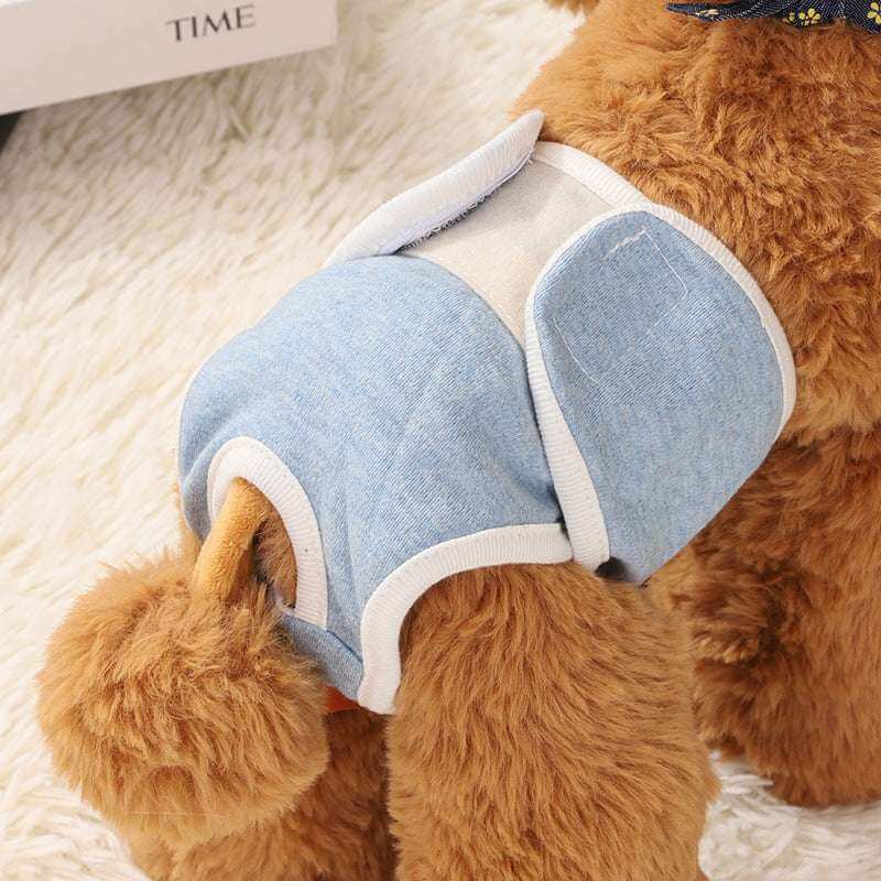 Soft pet hygiene pants with adjustable waist for small and medium dogs