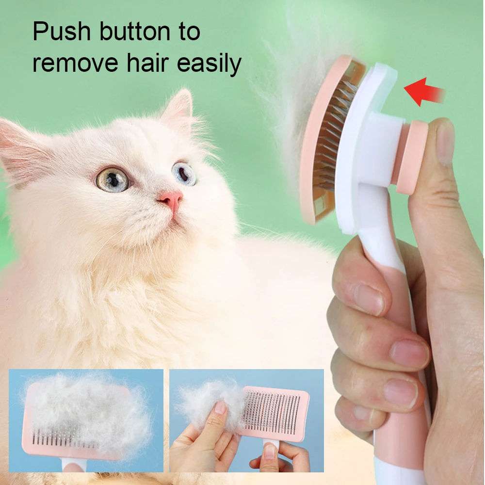 Effortless pet grooming brush for shedding control and healthy coat care
