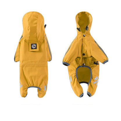 Lightweight rain jacket for dogs on a rainy day


